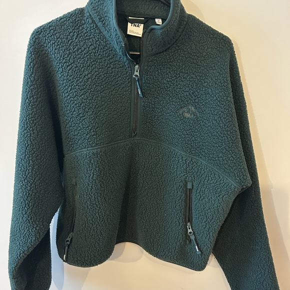 TNA Green Fleece 1/4 Zip - Picture 2 of 4